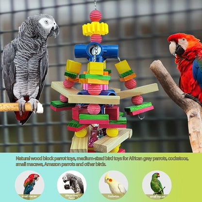 Parrot Toys for African Grey Parrots, Small Macaws, Amazon Parrots Small and - Image 3