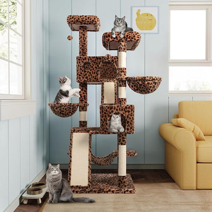 MUTICOR 66 Inches Multi-Level Large Cat Tree Tower - Image 2