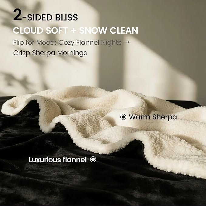 gogobunny Waterproof Bed Blanket, Reversible Sherpa Fleece Throw Blanket - Image 3