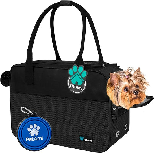 PetAmi Dog Purse Carrier for Small Dogs, Airline Approved Soft Sided Pet Carrier by PetAmi