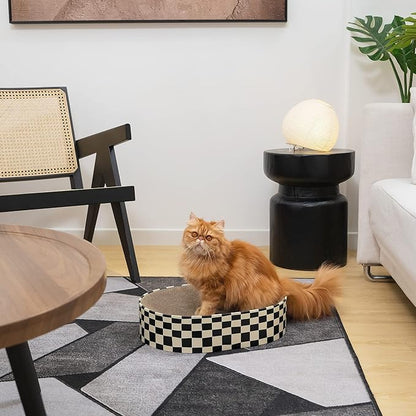 Cat Scratcher Bed, 2 in 1 Oval Cat Scratching Board - Image 9
