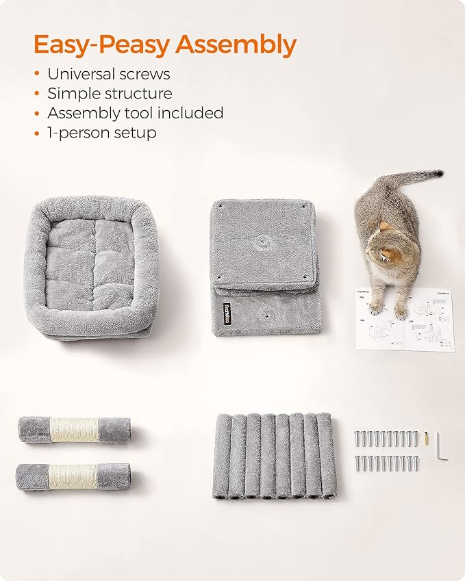 Feandrea Cat Tree, 26.4-Inch Cat Tower, Plush Condo - Image 5