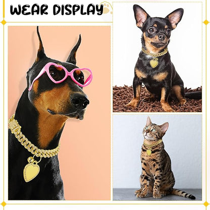 Hillban Dog Chain Gold-Plated Diamond Collar - Image 5