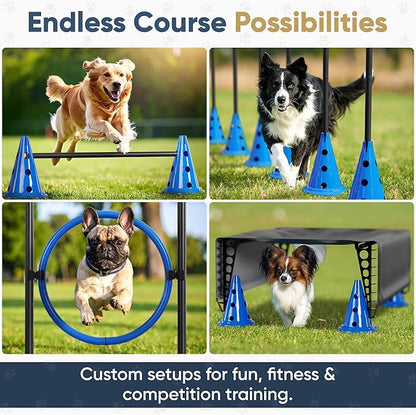 Dog Agility Course Backyard Set Complete Dog Agility Equipment - Image 3