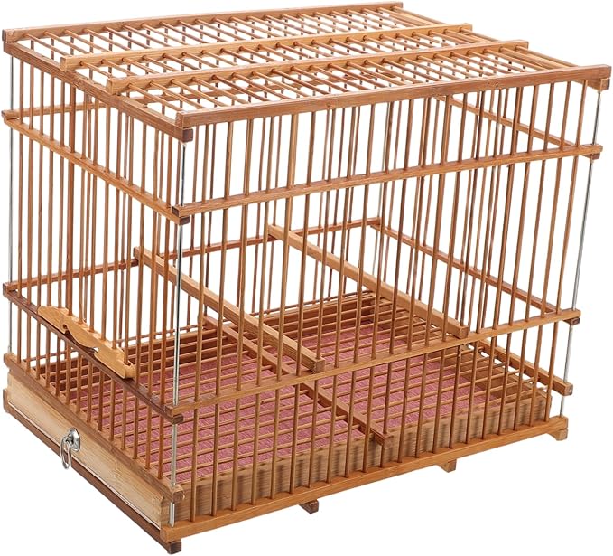 Lightweight Bird Cage Portable Woven Bird Carrier by FONDOTIN