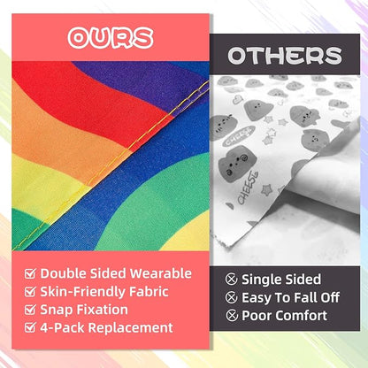 PAWCHIE 4 Pcs Dog Bandanas Gay Pride Rainbow Bandanas, Rainbow Scarf - Image 5
