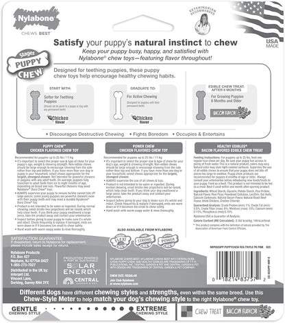 Nylabone Puppy Chew Toys & Natural Treat Triple Pack, Puppy Enrichment Teething - Image 12