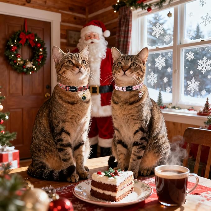 2 Pack Christmas Cat Collars Breakaway - Image 6