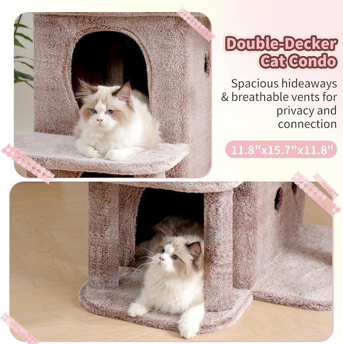 Heybly Cat Tree, 25.6-inch Cat Tower - Image 8