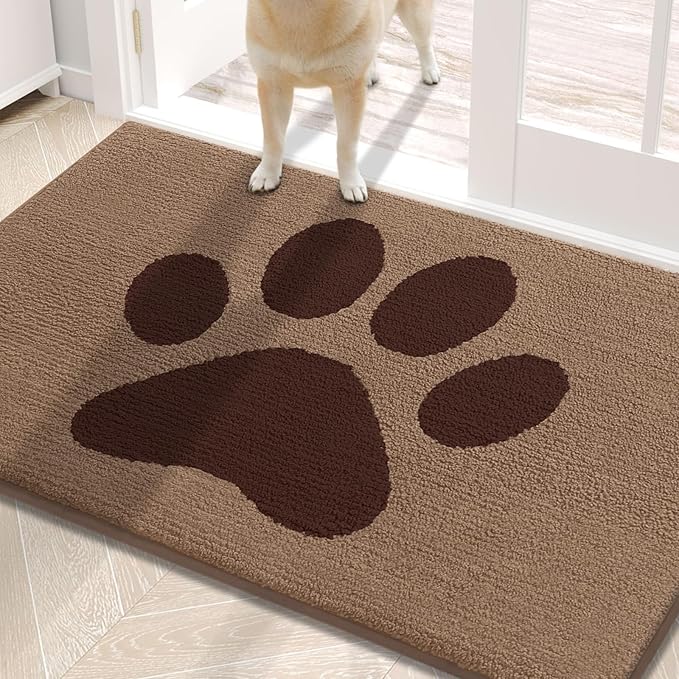 Buganda Dog Door Mat for Muddy Paws, Absorbent Dirt Trapper Non Slip Indoor by Buganda