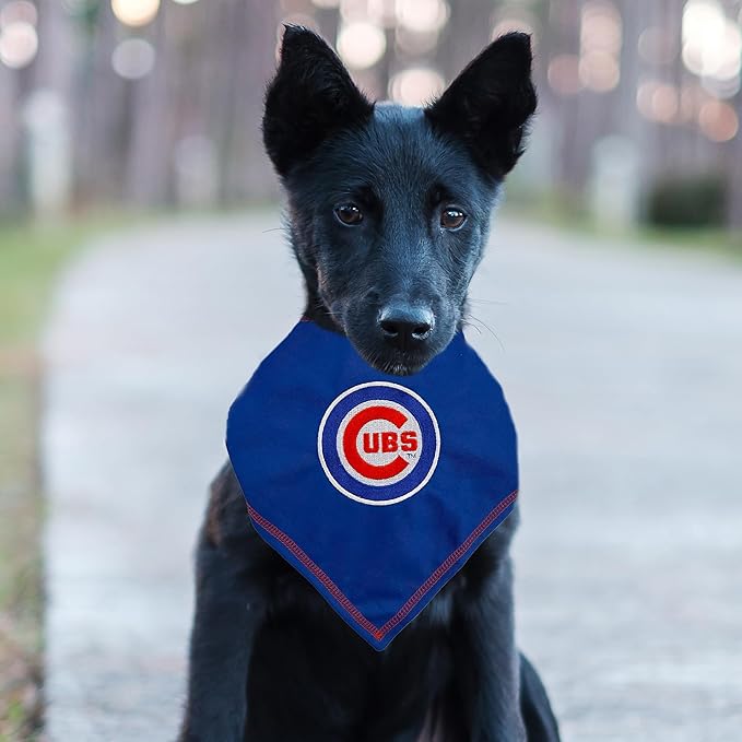 Pets First MLB Chicago Cubs TIE Bandana, Small/Medium. Dog Bandana Scarf Bib - Image 3