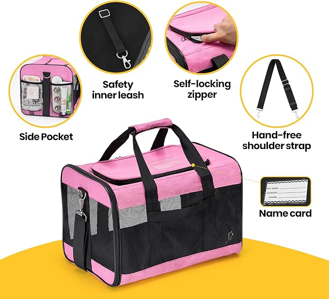 Cat Carrier Airline Approved, Soft-Sided Dog Carrier - Image 5