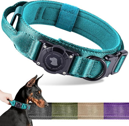 2025 Upgrade Waterproof AirTag Dog Collar, Military Tactical Dog Collar by ODOKELE