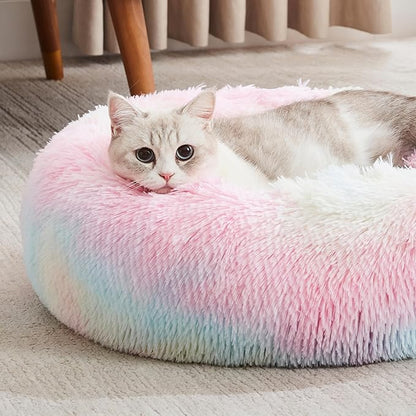 WESTERN HOME WH Calming Dog & Cat Bed, Anti-Anxiety Donut Cuddler Warming Cozy - Image 2