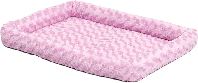 MidWest Homes for Pets QuietTime Fashion XS Dog Bed – Pink Faux Fur Bolster by MidWestHomesForPets