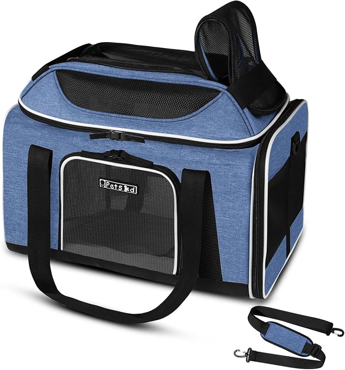 Petskd Top-Expandable Pet Carrier 18x13x9.5 Inches Southwest Airline Approved by Petskd