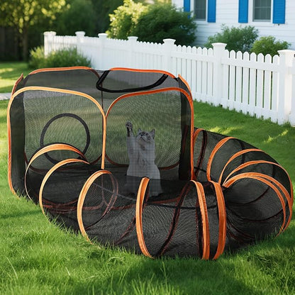 Outdoor Cat Enclosure with Circle Tunnel - Image 7