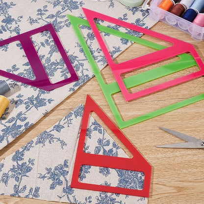 OLYCRAFT 4Pcs 4 Sizes Dog Bandana Sewing Template Set 5/5.5/6/7.5 inch Long - Image 5