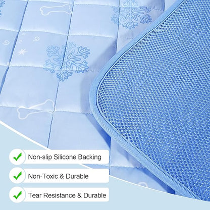 RIOGOO Dog Cooling Mat, Dog Blanket Washable, Cool Fabric & Internal Waterproof - Image 5