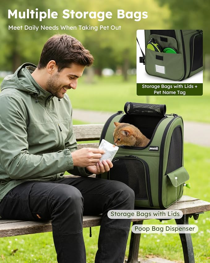 Pecute Expandable Cat Backpack Carrier, Backpack - Image 9