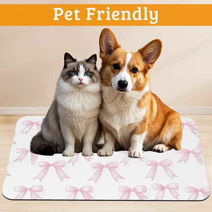 Pet Feeding Mat, Non-Slip Water Bowl Placemat, Pet Supplies 16" x 24" - Image 2