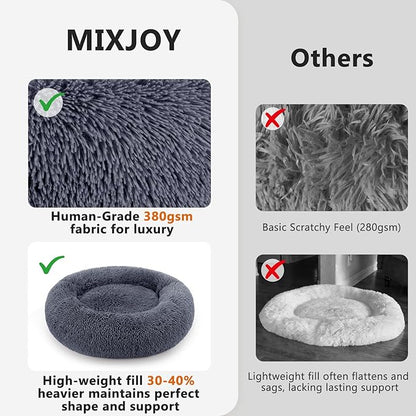 MIXJOY Calming Cat Beds for Indoor Cats, Fluffy Small Cat Cuddler, Anti-Anxiety - Image 4