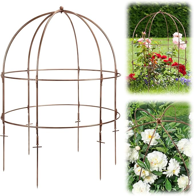 NNG 26 Inch Bird Cage Plant Support, Metal Grow Through Flower Trellis Cage by NNG