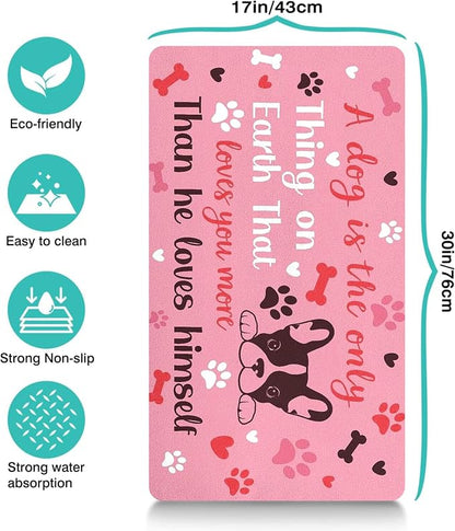 Pet Feeding Mat for Floors Waterproof Dog Mat for Food and Water Absorbent - Image 4