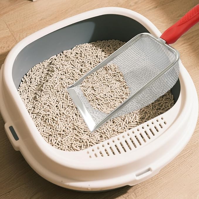 Murtenze Stainless Steel Cat Litter Scoop, Non-Stick Coated Metal Fine Sand - Image 5