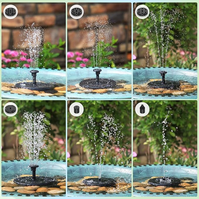 AISITIN Solar Bird Bath Fountain Pump, Solar Fountain Pump - Image 4