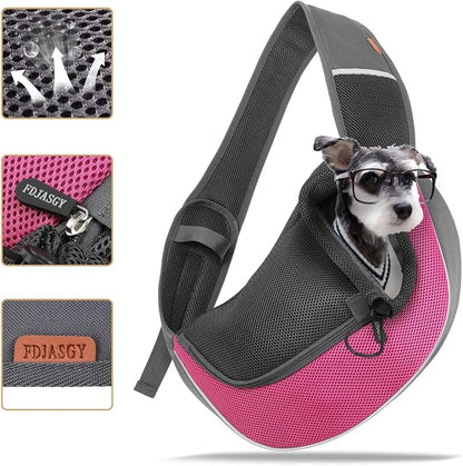 FDJASGY Pet Sling Carrier for Small Dogs Cats, Breathable Mesh Travelling Hand - Image 7