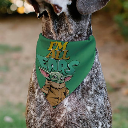 Star Wars Pet Bandana Star Wars Grogu Im All Ears Pose Green Slip On Collar - Image 4