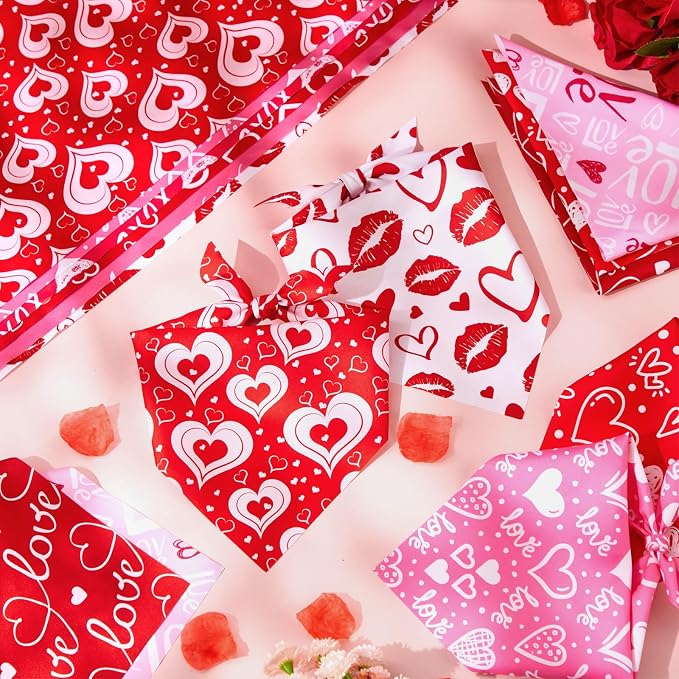 Weewooday 50 Pcs Valentines Dog Bandanas Bulk - Image 5
