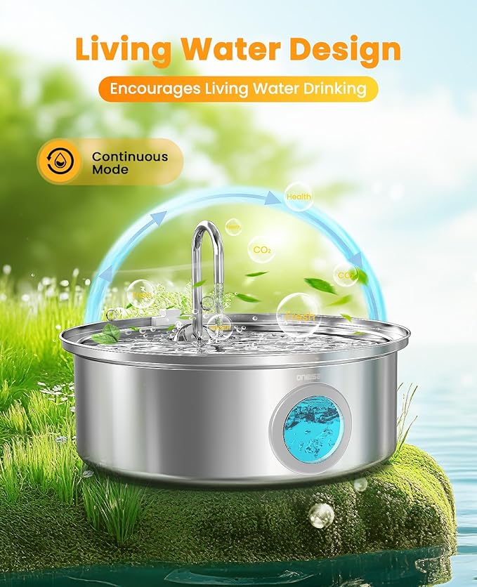 oneisall Dog Water Fountain for Large Dogs, 7L/230oz/1.8G Stainless Steel Dog - Image 5
