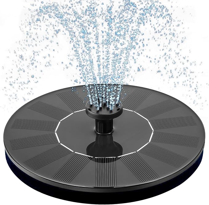 Mademax 1W Solar Bird Bath Fountain Pump, Solar Fountain, Free Standing by Mademax