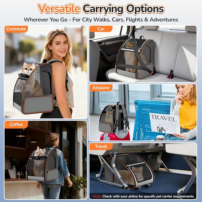 Cat Backpack Carrier Expandable - Image 2