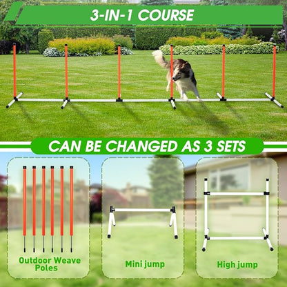 Dog Agility Course Backyard Set, Dog Agility Equipment, Pet obstacle Course - Image 2