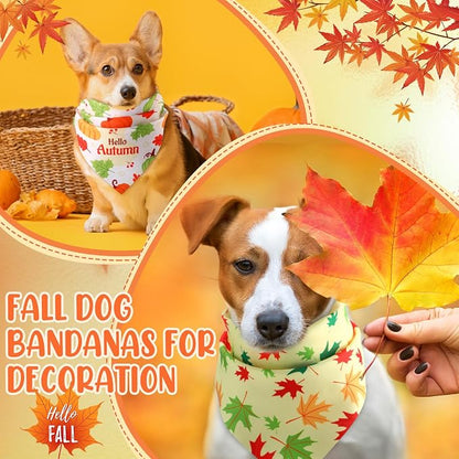 Weewooday 50 Pcs Thanksgiving Fall Dog Bandanas Bulk - Image 2