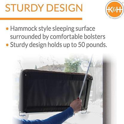K&H Pet Products EZ Mount Bolster Cat Window Perch - Image 3