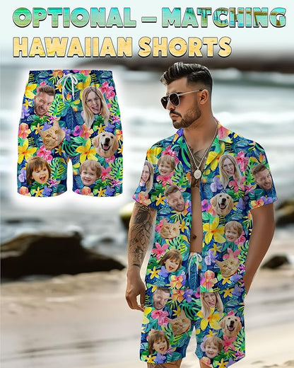 Custom Hawaiian Shirt with Face Photo Picture - Image 7