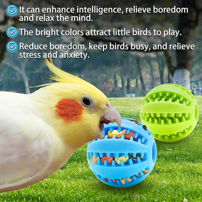 2 Pcs Parrot Feeder Chew Toy Balls, Bird Foraging Interactive Toys, Suitable - Image 4