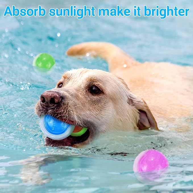 Glow Dog Ball, 2.5” Squeaky Dog Toy Ball, Dog Rubber Ball Toys - Image 7
