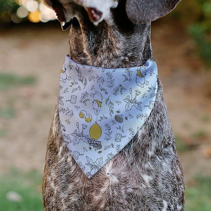 Disney Pet Bandana Winnie The Pooh Balloon Pose and Foliage Collage Slip On - Image 5