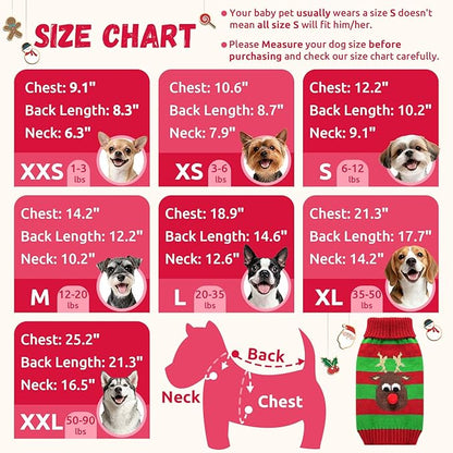 Dog Cat Christmas Sweater Boy Girl Ugly Reindeer Xmas Pet Clothes Holiday Puppy - Image 6