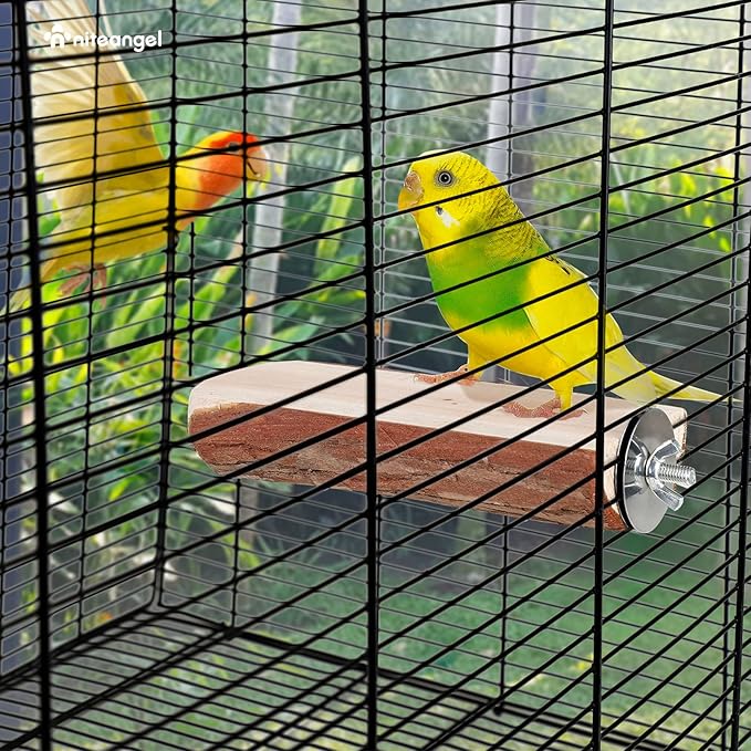 Niteangel Parrot Cage Perch, Wooden Platform - Image 4