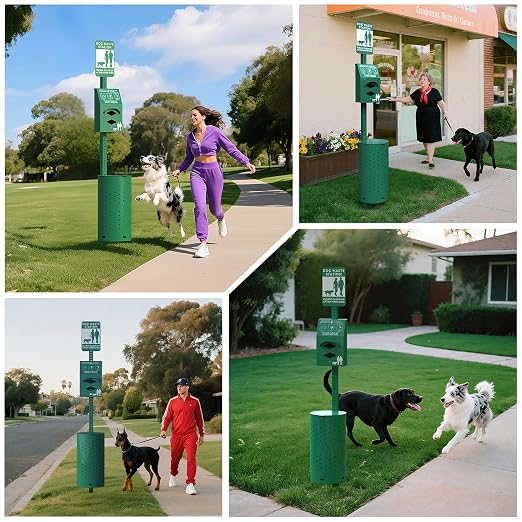 Dog Waste Station Outdoor, Pet Waste Disposal Station Rustproof Aluminum - Image 9