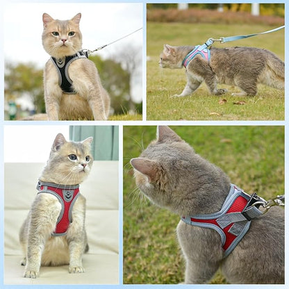 SCENEREAL Cat Harness and Leash Set Escape Proof, Adjustable Soft Air Mesh - Image 5