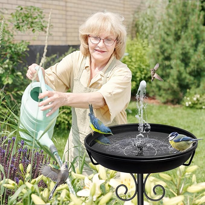 38In Freestanding Bird Bath for Outside, Detachable Birdbaths - Image 7