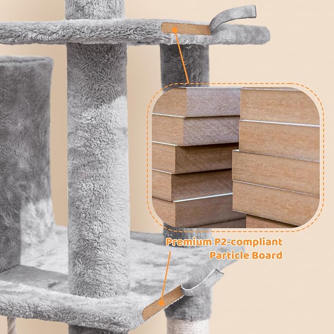 Yaheetech Cat Tree Tower 54in - Image 8