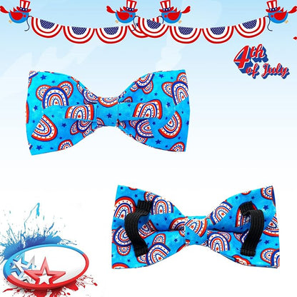 Lionheart glory American Flag Dog Collar, 4 of July Dog Bow Collar Heavy Duty - Image 4